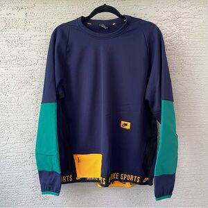 Nike Therma Fleece Colorblocked Pullover Crew Neck